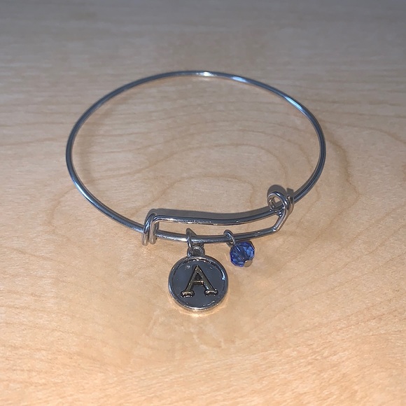 Silver Letter ‘A’ bracelet - Picture 1 of 2